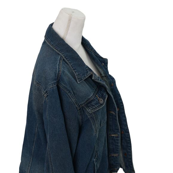 Suzanne Betro Vintage Wash Button Down Denim‎ Jean Jacket plus sz 3X - Picture 5 of 6